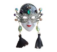 budiniao Spilla ed elegante con Per maschera da regina cineseria, strass | colorati, spilla da bavero per amanti della moda, in lega, per abiti da uomo e donna,