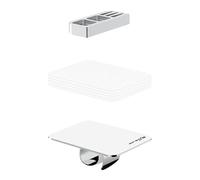 budiniao Strumento per dipingere modelli, tavolozza per dita, miscelatore di colori, kit di carta per tavolozza per dita con tre fori per pennelli, soluzione per miscelare i colori, colorazione