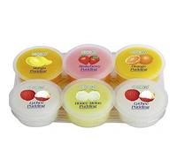 Budino alla Frutta Cocon Pudding Dessert con Pezzi di Gel di Cocco Assortiti 6 x 80 g