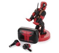 Buds Pro Marvel Deadpool Cuffie wireless Bluetooth e Supporto telefono - Auricolari In-Ear con microfono, 28+ ore di autonomia, Auricolari con cancellazione attiva rumore, Certificazione IPX4