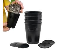 BudTrainer BudCups for Optimal Gardening | 4pk | Vasi da vivaio da 453,6 g | Piastra inferiore rimovibile per un trapianto facile e senza urti | Drenaggio triplo per il controllo dell'acqua per
