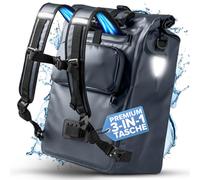 Büchel 3in1 Borsa da bici per portapacchi, utilizzabile come zaino, borsa a tracolla o borsa da portapacchi | Borsa da bici impermeabile e riflettente | capacità di 22 L