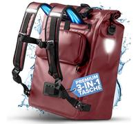 Büchel 3in1 Borsa da bici per portapacchi, utilizzabile come zaino, borsa a tracolla o borsa da portapacchi | Borsa da bici impermeabile e riflettente | capacità di 22 L