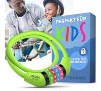 Büchel Antifurto per biciclette per bambini I Colorato e senza chiave I Antifurto per biciclette a combinazione, accessori per biciclette per bambini, antifurto per biciclette per bambini