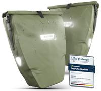 Büchel Set di 2 borse per portapacchi da bicicletta, 25,4 l, 100% impermeabili, con maniglia e tracolla, borsa posteriore per bicicletta
