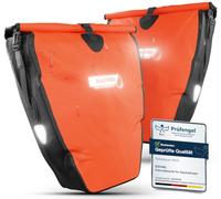 Büchel Set di 2 borse per portapacchi da bicicletta, 25,4 l, 100% impermeabili, con maniglia e tracolla, borsa posteriore per bicicletta