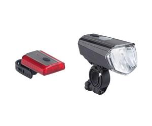 Büchel Sky Valley 100/70/40/10 Lux, LCD Display LED della Batteria - Set di luci, Nero/Metallizzato, One Size