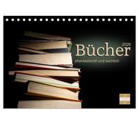 Bücher phantasievoll und sachlich (Tischkalender 2026 DIN A5 quer), CALVENDO Monatskalender: Interessante und spannende Fotografien und Bildbearbeitungen von Büchern
