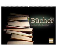 Bücher phantasievoll und sachlich (Wandkalender 2026 DIN A2 quer), CALVENDO Monatskalender: Interessante und spannende Fotografien und Bildbearbeitungen von Büchern