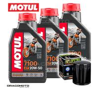 Buell S3 Thunderbolt 1996-1999 Tagliando Olio Motul 7100 20W-50 4T 3 litri fi...