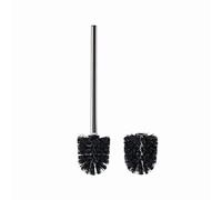 Buemag Toilet Brush, Acciaio Inox, Cromato/Nero, 7.5 x 7.5 x 35.5 cm, 2 unità