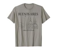 Buenos Aires Argentina Minimalista Skyline Viaggio Souvenir Maglietta