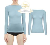 BUENOS AIRES Top Maniche Lunghe Di Wolford XS Blu Chiaro Trasparente Pullover