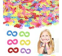 BUENTYA 1000 pezzi Bands Loom S Clip Colorato Loom S Clip S-Clips Chiusure Braccialetti Ganci per Braccialetti Kit Braccialetti Fai da Te Elastici per Collane con Bracciale Intrecciate