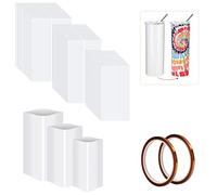 BUENTYA 30 Pz Pellicole Termoretraibili Sublimazione 3 formati Pellicola Termoretraibile Mancante Sacchetti di Pellicola Termoretraibile a Trasferimento di Calore per Tazza, Bicchieri, con 2 Nastro