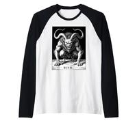 Buer Goetic Illusione Demoniaca Maglia con Maniche Raglan