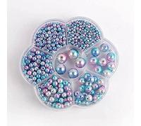Buer Homie 1150 Perle in ABS Fai Da Te, 3/4/5/6/8/10/12 mm Creazioni per Collane, Decorative Bigiotteria, Plastica per Borse Braccialetti (Blu Illusionario)