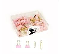 Buer Homie Accessori da scrivania per ufficio, da donna, con graffette, per casa e ufficio, colore rosa