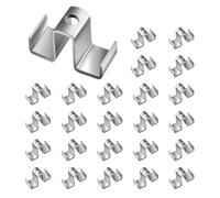 Buerfu Clip per Griglia - 25 Pezzi Fascette di Supporto Metalliche per Griglie a Barre,Hardware Resistente alle Intemperie | Per Ponti Deck Battistrada Passerelle Pavimenti Industriali Soppalchi