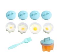 Buerfu Cuocere le uova in silicone, cuocere le uova in silicone | Macchina per uova sode,Stampo porta uova in camicia, produzione di uova sode, cuociuova in camicia, 4 portauova, cuociuova in silicone