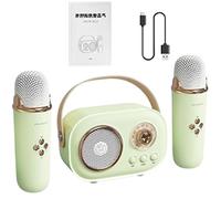 Buerfu Kit altoparlante karaoke wireless, set microfono altoparlante karaoke per bambini - Microfoni per bambini piccoli per cantare | Microfoni da canto portatili con cavo di ricarica Home