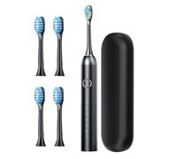 Buerfu Spazzolini da denti elettrici da viaggio,spazzolini da denti ricaricabili con custodia,Spazzolino elettrico per adulti - Ricaricabile, durata 180 giorni, 40.000 VPM, pulizia profonda, 6