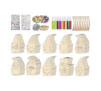 Buerfu Unfinished Christmas Ornaments in Legno | Pendenti Natalizi Dipingibili Per Decorazione | Decorazioni Festive Fai Da Te In Legno - Idee Regalo Fai da Te per Casa Festa Matrimonio Bambini Adulti