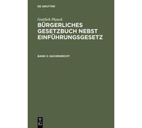 Bürgerliches Gesetzbuch nebst Einführungsgesetz, Band 3, Sach (Copertina rigida)