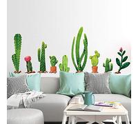 BuerHomie Adesivi da Parete Cactus, Adesivi e Rimuovibili, Semplici da Usare per le Decorazioni Fai-da-te Su Muri/Mobili