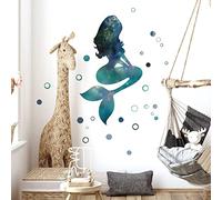 BuerHomie Adesivi Murali Bambini Ragazza, Sirena Stickers Murali Bambini, Decorazioni per la Cameretta Soggiorno