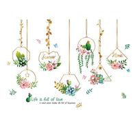 BuerHomie Adesivi Murali Fiori Grande, Adesivi da Parete Salotto Soggiorno Camera, da usare per decorare pareti