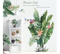 BuerHomie Adesivi Murali Piante Tropicali Verdi, Decorazione murale per Soggiorno, Camera da letto