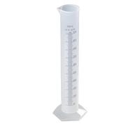 Bürkle - Cilindro graduato in polipropilene con base esagonale e scala blu, classe B, capacità 250 ml