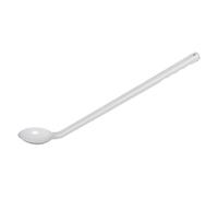 Bürkle Cucchiaio monouso in polistirolo con manico lungo, sterilizzato, bianco, capacità 20 ml, lunghezza totale 375 mm, confezione da 10 pezzi