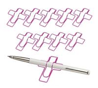 Büroklammer Stiftehalter - 10-Teiliges Metall Schreibwerkzeug Set, Wiederverwendbarer Notizbuch Clip Stift Organizer | Für Büro Schule Klassenzimmer Schreibtisch Klemmbrett Buch Skizzenbuch