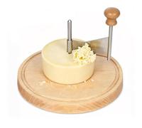 BUERPINKING Grattugia rotonda per formaggio Tete de Moine e cioccolato, diametro 21,7 cm x 14,3 cm, in legno, ideale come regalo per gli amanti del forno