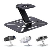 BUERPINKING Supporto per proiettore con interfaccia a vite, supporto per proiettore, montaggio a soffitto, rotazione di 180 gradi, mini treppiede per scrivania (nero)