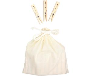Bürstenhaus Redecker Mollette da Bucato con Molla a Spirale - 20 pezzi + sacchetto di tela