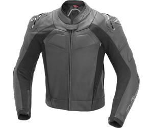 Büse Assen Giubbotto moto in pelle, nero, taglia 27 per maschi