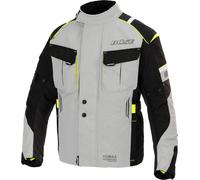 Büse Breno Pro Giacca tessile impermeabile per bambini da moto, nero-grigio-giallo, taglia 3XL 58 60