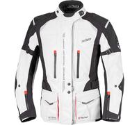 Büse Grado, giacca tessile impermeabile donne 48 female Grigio Chiaro/Nero/Rosso