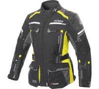 Büse Highland 2 Giacca tessile moto da donna, nero-grigio-giallo, taglia 40 per donne