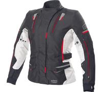 Büse Jana Giacca tessile moto da donna, nero/bianco/rosso, Taglia 38