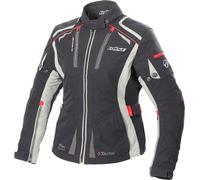 Büse Linda, giacca tessile donna impermeabile 36 female Nero/Grigio Chiaro/Rosso