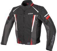 Büse Miles, giacca tessile impermeabile 3XL male Nero/Grigio/Rosso