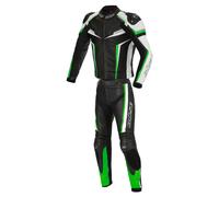 Büse Mille, abito in pelle 2pz. 58 male Nero/Bianco/Verde