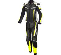Büse Mille, abito in pelle 2pz. donne 36 female Nero/Bianco/Giallo Fluo