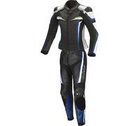 Büse Mille Abito in pelle da moto da donna a due pezzi, nero/blu, Taglia 36