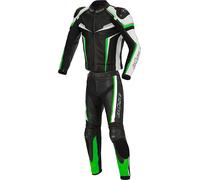 Büse Mille Abito in pelle moto a due pezzi, nero/verde, Taglia 48