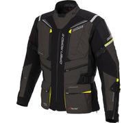 Büse Open Road III Giacca tessile moto impermeabile, antracite/nero/giallo, Taglia 52